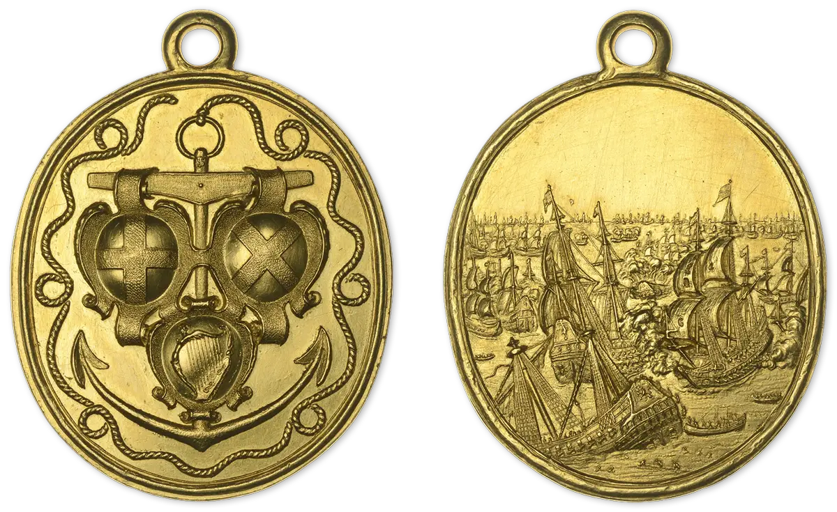 1653_Plaine Borderless Medal the front and back of the Plaine Borderless Medal