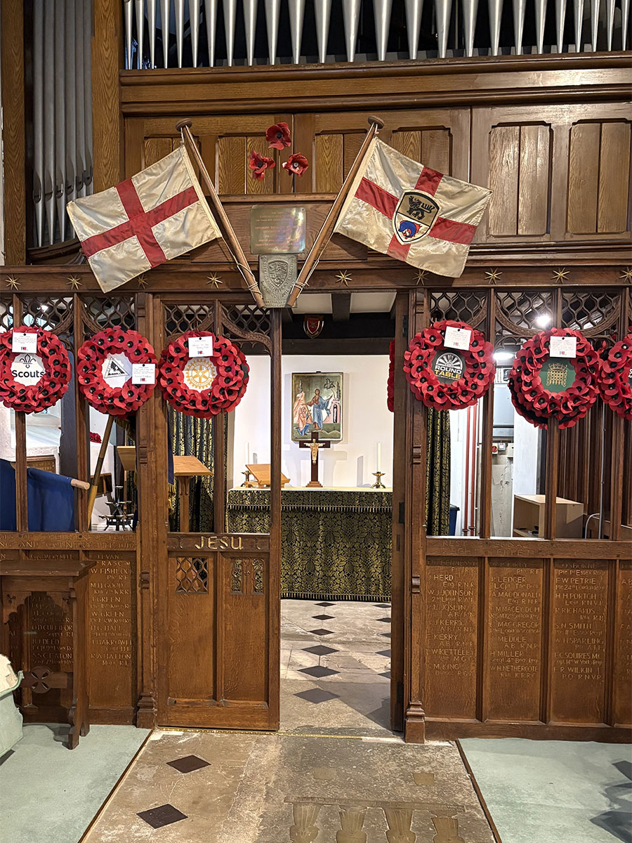 The vault facing Resurrection Chapel in St. Clement's Church
